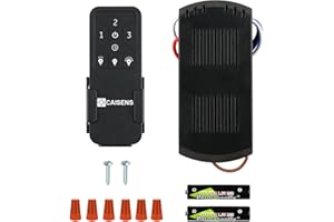 CAISENS Ceiling Fan Remote Replacement, Universal Ceiling Fan Remote Control Kit with Light Dimmer, 3 Speed Ceilig Fan Light Switch for Hunter, Harbor Breeze, Honeywell, Hampton Bay, Timing and Wireless