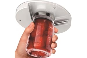 Under-Cabinet Jar Opener,304 Stainless Steel,Fits Various Lid Sizes,Easy One-Handed Operation,Designed for Weak Hands & Senio