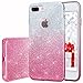 Auroralove iPhone 6 Plus/6s Plus 5.5 Inch 3 in 1 TPU Gradient Soft Slim Transparent Shockproof Aromor Rubberized Silicone Case for iPhone 6 Plus/6s Plus-Silver Pink