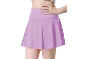 QooNoo Girls Pleated Tennis Skirt Athletic Running Skorts for Kids High Waisted Golf Skorts with Pockets Casual