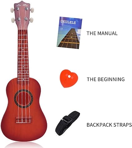 hape kid's wooden toy ukulele in blue