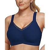Vlozhvo Comfortable Wireless Bras for Women Seamless Padded Push Up No Show Bra with Support