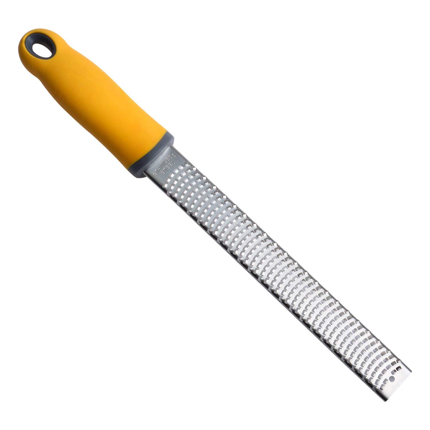 Citrus Lemon Zester, Cheese Grater - Parmesan Cheese, Lemon, Ginger, Garlic, Nutmeg, Chocolate, Vegetables, Fruits - Razor-Sharp Stainless Steel Blade