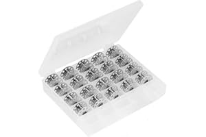 Cleana Arts® 25-Pack Iron Bobbins Sewing Machine with Bobbin Box