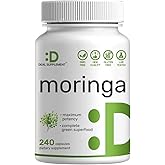 Moringa Capsules 9,000mg Herbal Equivalent, 240 Capsules – 4 Month Supply – Maximum Potency Pure Moringa Leaf Extract – Complete Green Superfood Supplement for Energy, Skin & Immune Health Support