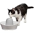 PetSafe Ceramic Pet Fountain – for Cats and Small Dogs – 60 Oz Water Capacity – Whisper-Quiet Water Flow – Great for Shy or Timid Pets – Fresh, Filtered Water