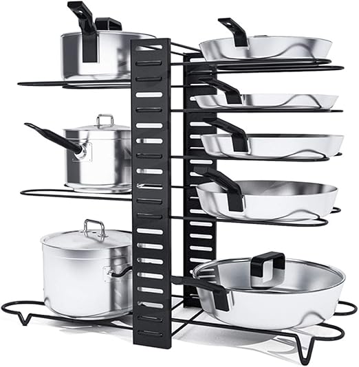 Amazon Com Pot Rack Organizer Astory 8 Tiers Pan Rack Holder