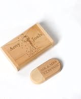 RXFSP Solid Wood USB Flash Drive 32GB Maple Laser Engraved Photo Box Wedding view 5