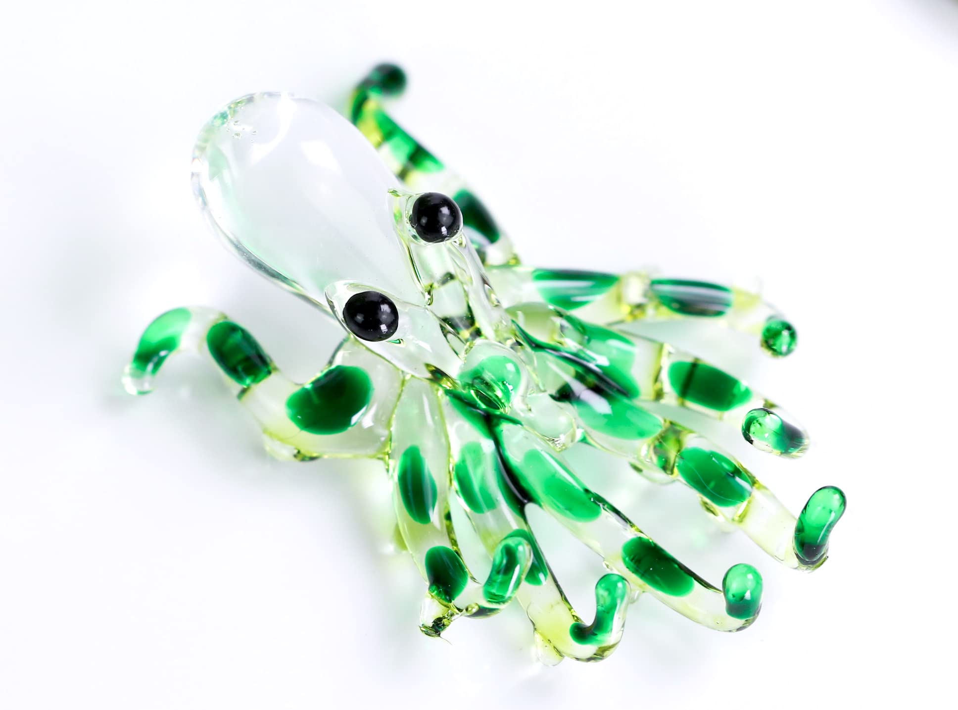 redchocol8® Handmade Tiny Mini Green Little Glass Octopus Gloss Garden Home Decor Ornament Gift Terrarium