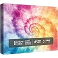 Colorful Rainbow Gradient Puzzles for Adults 1000 Pieces, Impossible Fun Vortex Art Jigsaw Puzzles, Challenging Beautiful Crazy Difficult Fantasy Puzzle