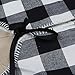 VGIA 48 inch Christmas Tree Skirtrt White and Black Buffalo Check Tree Skirt Christmas Decoration