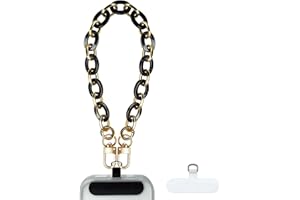 BFSD·DM Phone Charm, Cell Phone Wrist Strap for Women,2× Pads, Hands-Free Wrist Strap,Phone Chain,Compatible with Most Smartphones (Texture black)