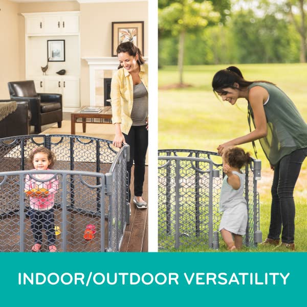 Evenflo Versatile Adjustable and Portable Play Yard with Lawn Stakes