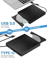 Maxesla USB 3.0 Type C DVD Drive SD TF Card Reader Burner for Windows Mac view 4