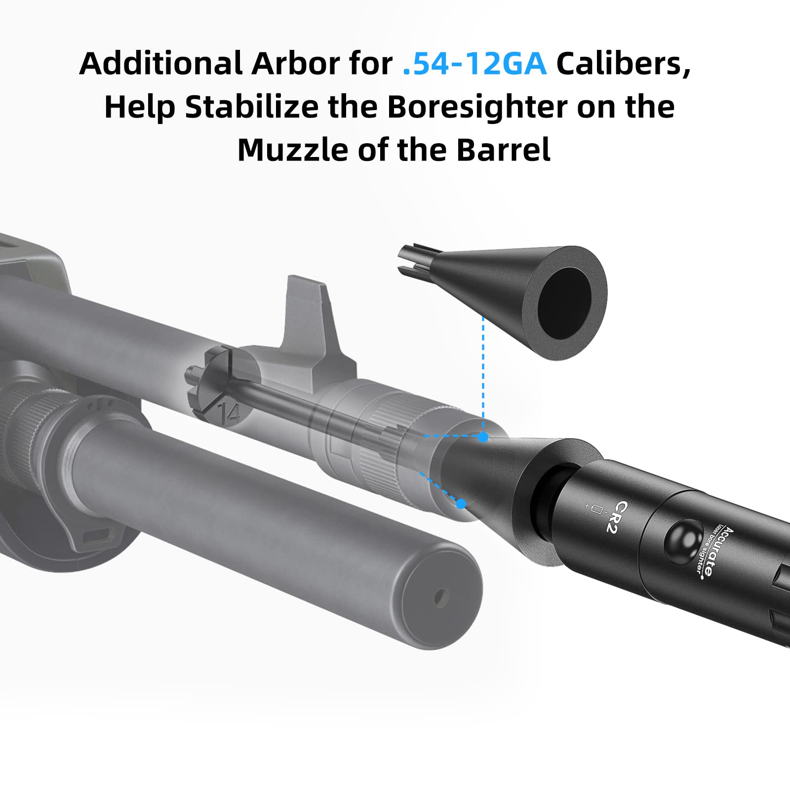 EZshoot Bore Sight Laser Kit Bright Red Laser BoreSighter with Big Button Switch for .17 to 12GA Caliber