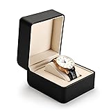 Woodten Black Premium PU Leather Watch Gift Box