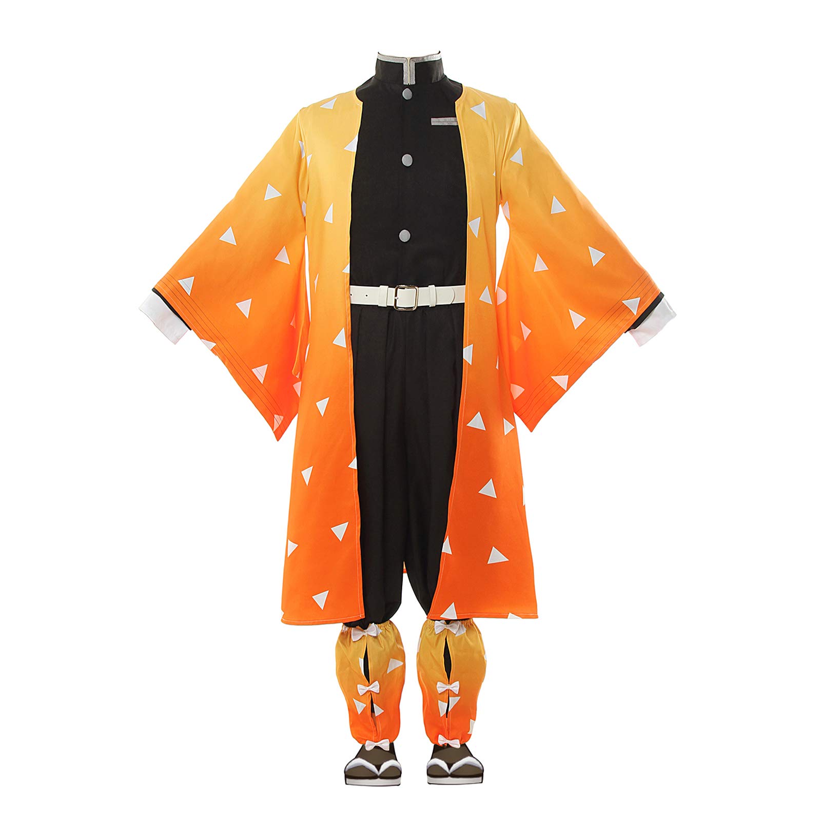 Photo 1 of (missing coat) NUOQI Zenitsu Cosplay Outfit Zenitsu Agatsuma Cosplay Costume Anime Kimono Uniform Halloween Costume XXL