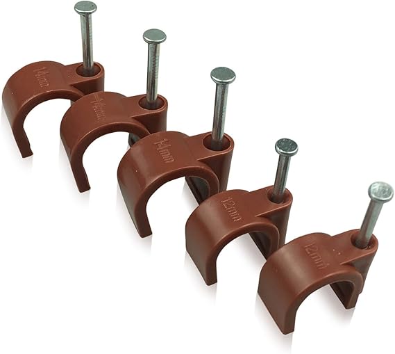 Brown Round Cable Clips (5mm) Amazon.co.uk DIY & Tools