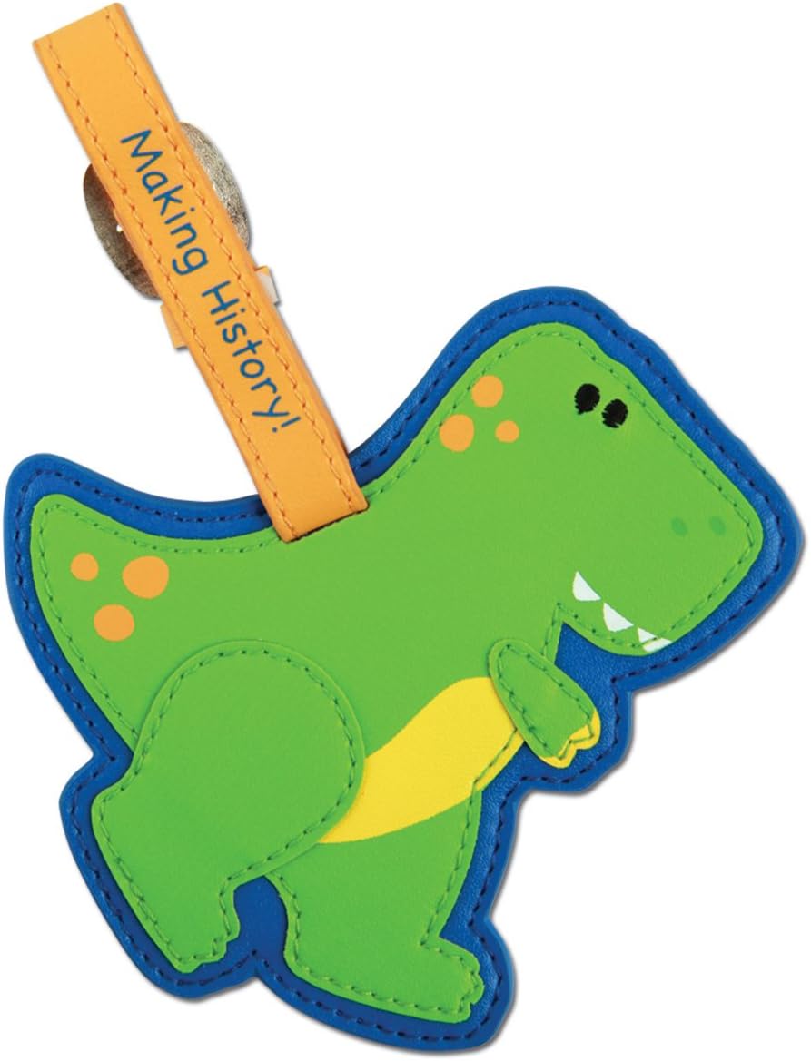 dinosaur luggage tag