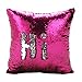 Pillowcase | IdealHouse Reversible Sequins Mermaid Magic Double Color Pattern Changing Stylish Glitter Pillow Cover for Home Sofa Throw Cushion Decorative 16