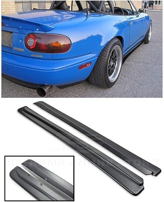 JDM Feed FD Style Rocker Panels Side Skirts Splitter Extension for 90