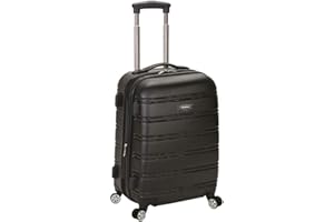 Rockland Melbourne Hardside Expandable Spinner Wheel Luggage, Black, Carry-On 20-Inch