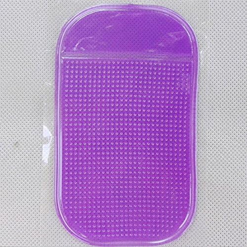 Fadyshow Magic Anti-Slip Non-Slip Mat Pack of 5 Car Dashboard Sticky Pad Adhesive Mat for Cell Phone, CD, Electronic Devices Purple Color