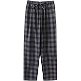 Big Boy's Cotton Plaid Pajama Pants Lounge Long Pants Loose Size 8 10 12 14 16