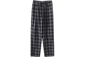 BYX SWEETLEISURE Big Boy's Cotton Plaid Pajama Pants Lounge Long Pants Loose Size 8 10 12 14 16