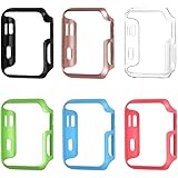 [6 Color Pack] Fintie Apple Watch Case 38mm, Ultra Slim Lightweight Polycarbonate Hard Protective Bumper Cover for All Versions 38mm Apple Watch Series 2 / 1 / Original (2015) with Retail Packaging
