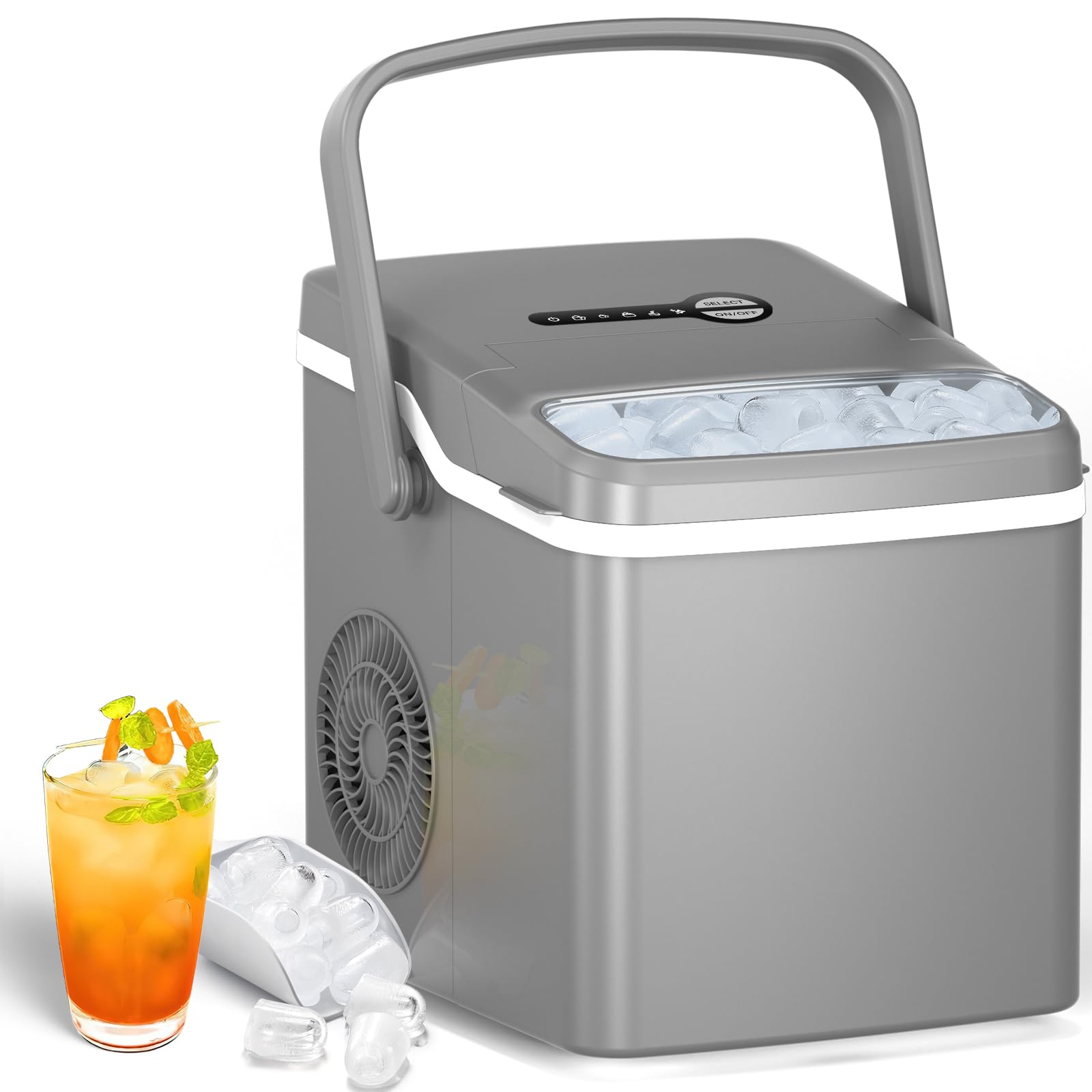 Kndko Ice Maker Countertop, Portable Ice Maker