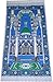 Muslim Portable Prayer Rug Thin Cloth Islamic Namaz Sajadah School Camping Backpack Travel Office Sajjadah - Blue