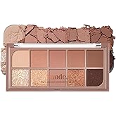 mude Shawl Moment Eyeshadow Palette Matte Shimmering Glitter Layering 10 Shades Highly Pigmented Blendable Color with Soft Texture Korean Makeup Eye Palette K-beauty
