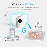 ieGeek 5" Screen 1080P Smart Baby Monitor with Camera Night Vision PTZ view 5