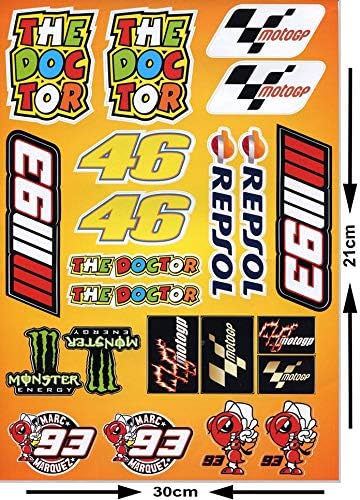 Amazon Com Moto Gp Stickers Kit 21 Pc Automotive