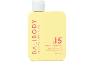 Bali Body Pineapple Tanning Oil - SPF 15 | Body tanner for Deep Golden Glow with UV Protection | Infused with Pineapple Extract & Almond Oil | Cruelty-Free, Vegan Australian Made (100 ml/3.4 fl oz)