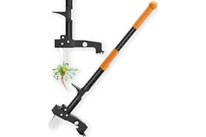 BREWIN TOOLS Weed Puller Tool, Fully Stand Up Weeding Tool with 4 Claws - Zero Bending and Back Saver, Effortless and Efficient Weed Remover, Durable and Lightweight Wedder, Foldable Foot Pedal