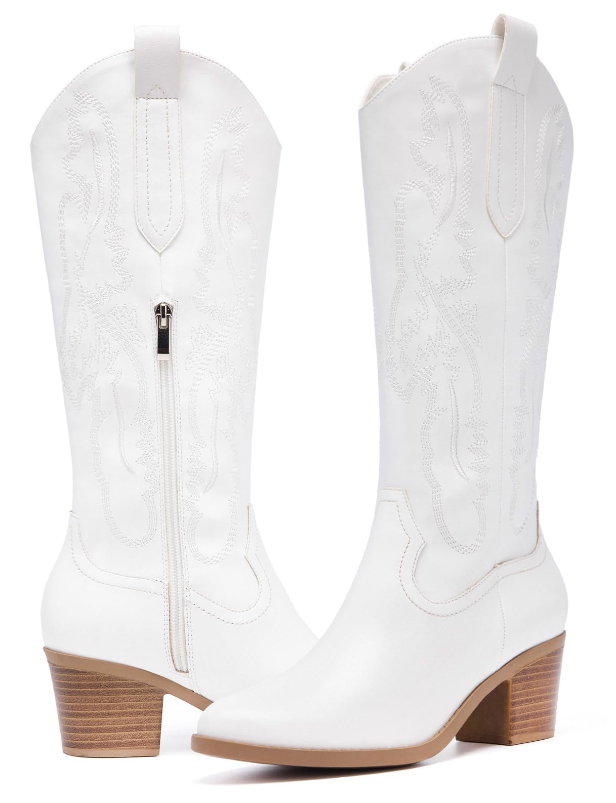 Photo 1 of ***VERY USED****
Women's Cowboy Boots Knee High with Side Zipper Wide Calf Cowgirl Boots Comfortable Western Classic Embroidered Pointy Toe Fashion Retro Classic Pull On Tall Boot Fall Winter