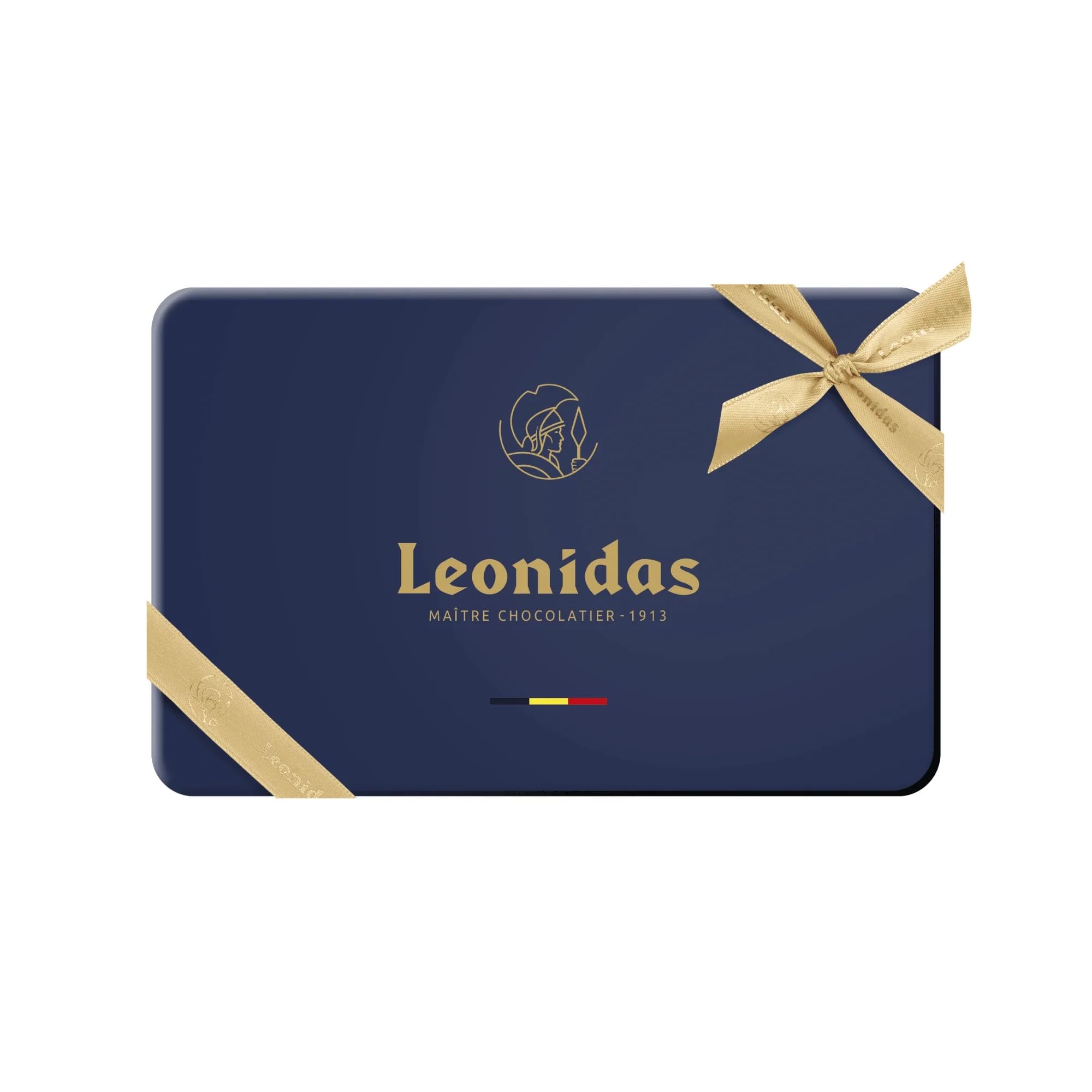 Leonidas Heritage Fine Belgian Chocolate Blue TIn Assortment Filled with Our Most Popular Pieces, Milk, White & Dark (16 Piece Blue Tin 240g)