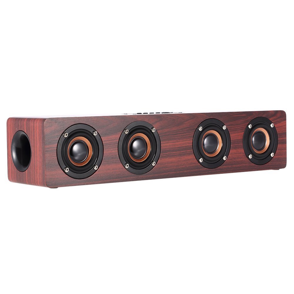 W Bluetooth Altavoz Madera Inalámbrico Portátil mAh h Bluetooth  Estéreo Altavoces