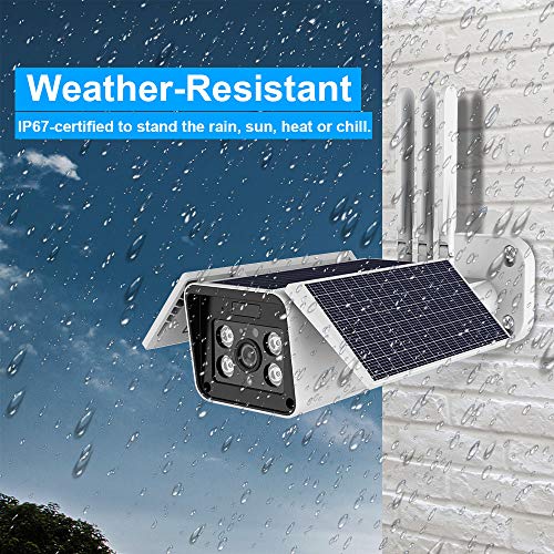 image for Wireless Outdoor Security Camera Solar Battery,FUVISION 1080P Home Sec