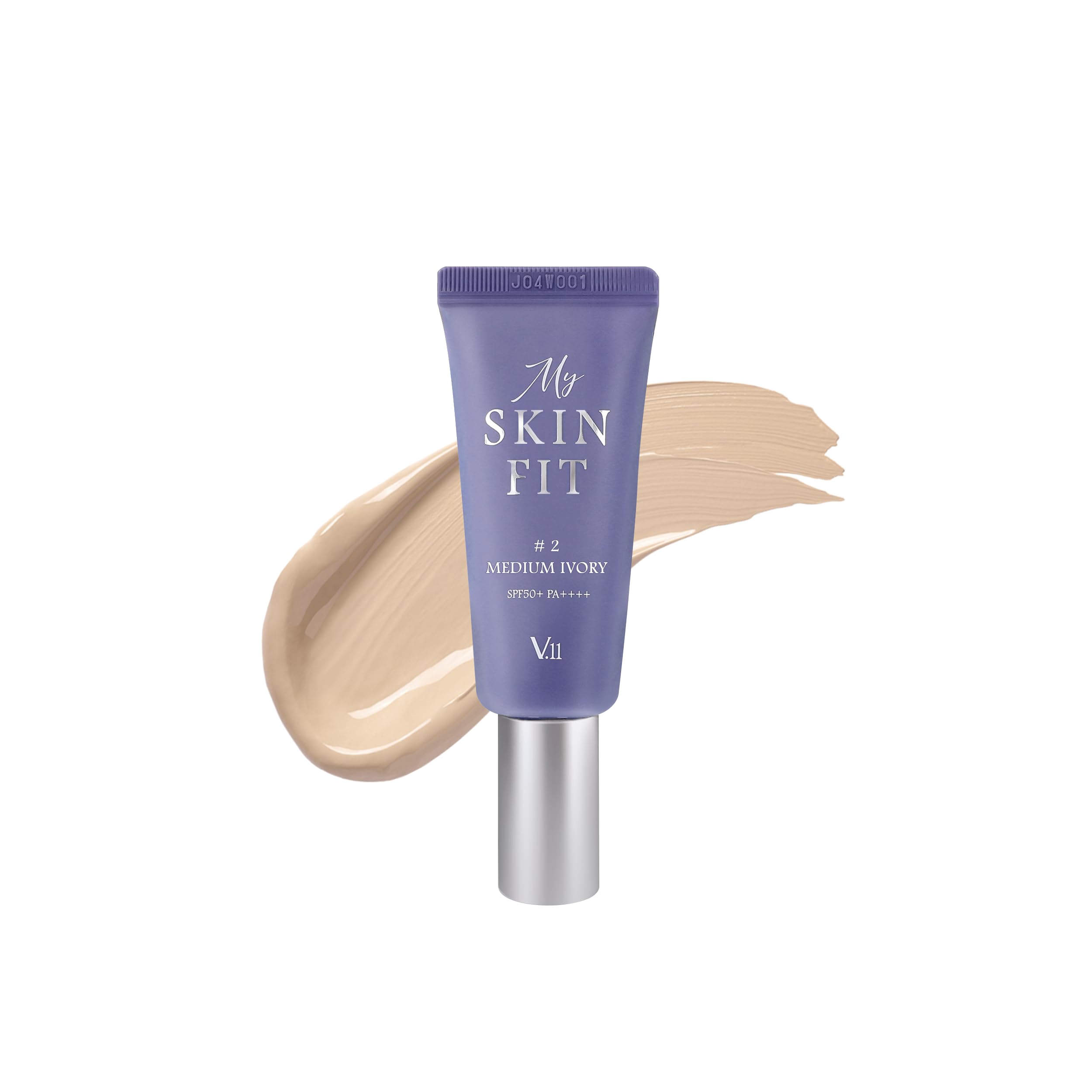 [VILLAGE 11 FACTORY] MY SKIN FIT BB CREAM (#2 MEDIUM IVORY, 20ml) Korean BB Cream with SPF 50+ PA++++ Hyaluronic Acid, Niacinamide & Collagen for Moisturizing, Brightening & Natural Coverage