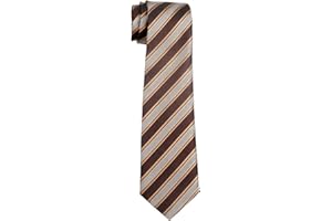 Retreez Preppy Stripe Pattern Woven Boy's Tie - 8-10 years
