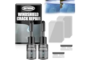 GAVOSY Windshield Repair Kit, Crack Fix Pro Kit, Car Windscreen Crack Repair Fluid Kit, Glass Crack Repair Fluid, Cracks Gone Glass Kit Automotive Windscreen Tool, Chips and Scratches(2PCS)