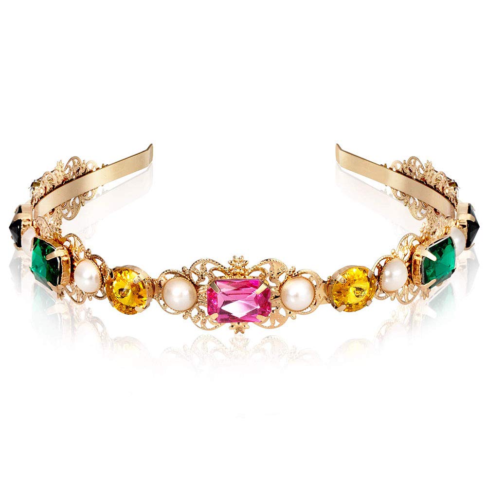 XYDZ Rhinestones Hair Hoop Hairband Jewelled Head Band for Women Girls glitter Hair Accessory, Wedding Headdress Bridal Headband