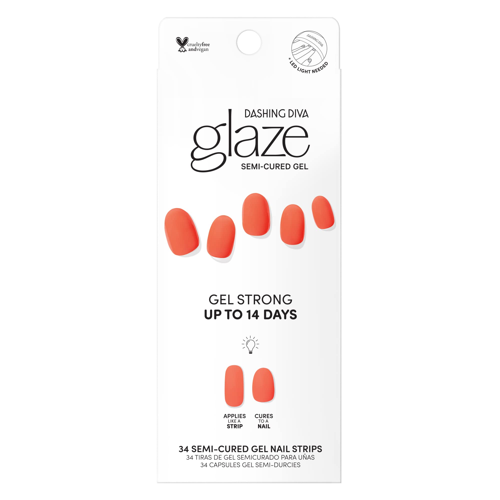 Dashing Diva Glaze Nail Strips - Pop Red | Works