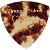 Pickboy Vintage Pick, Classic T-Shell Triangle, Cellulose, 1.20mm, 10 picks