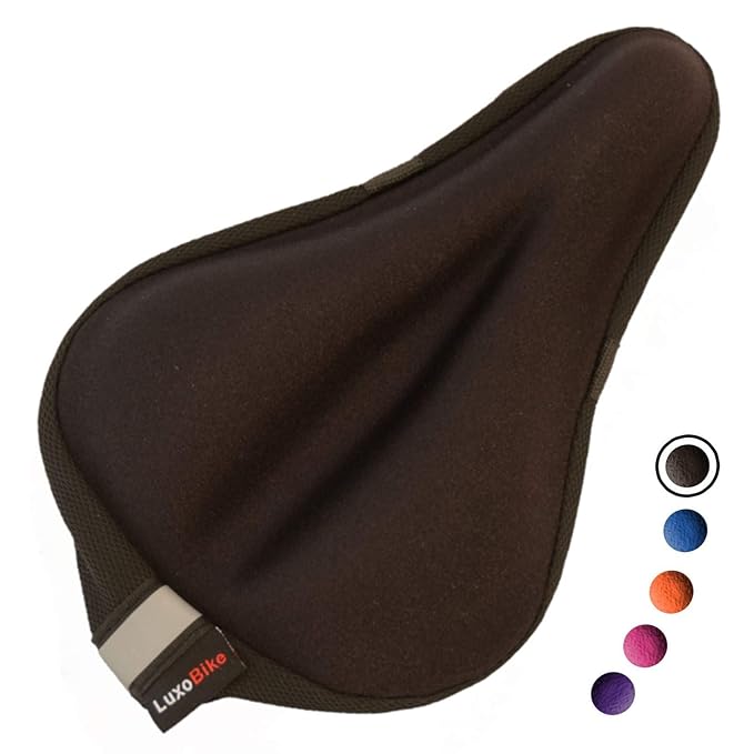 LuxoBike Padded Gel Bike Seat Cover Bicycle Seat Cover Bicycle Seat