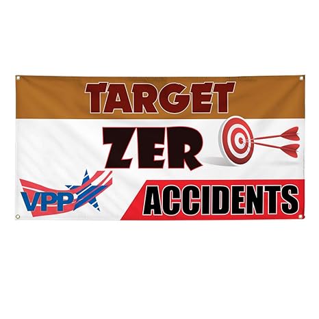 Amazon Com Vinyl Banner Sign Target Zero Accidents 1 Style A