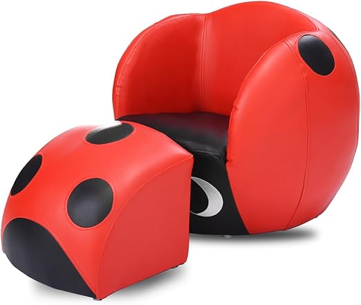Amazon Com Costzon Children S Sofa And Ottoman Ladybug Shaped
